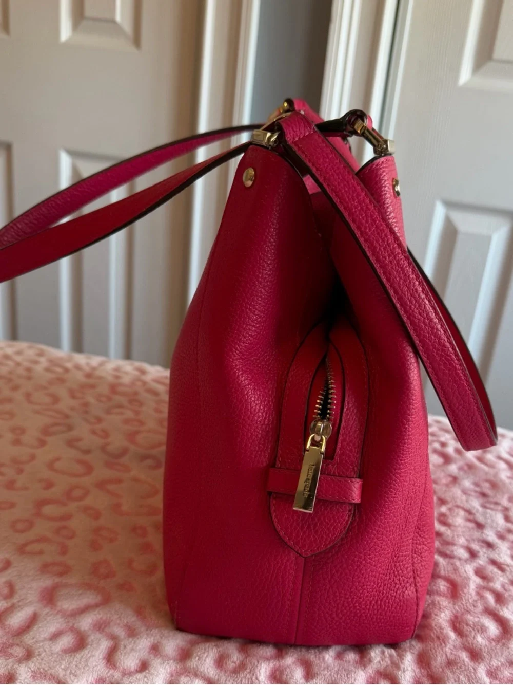 kate spade Triple Leila Pink Leather Shoulder Bag